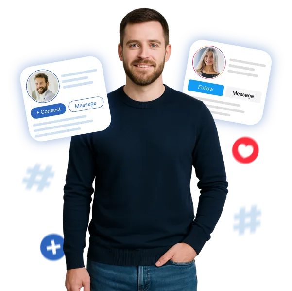 LinkedIn Marketing Illustration - Menschen verbinden